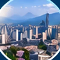 Vista de una ciudad con edificios y montañas al fondo, que representa Caracas